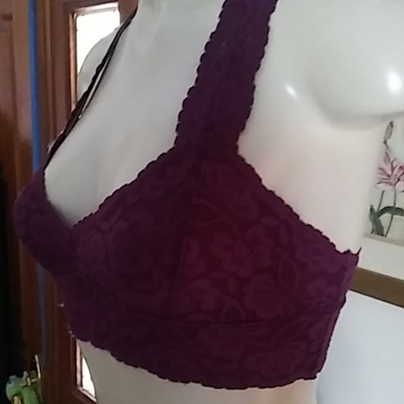 FREE PEOPLE Galloon Racerback Grape Bralette - Picture 3 of 4